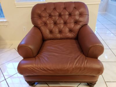 Complete Restoration To Old Leather Chair (after)